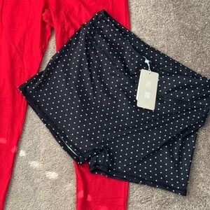 Black Polka Dot Biker Shorts
